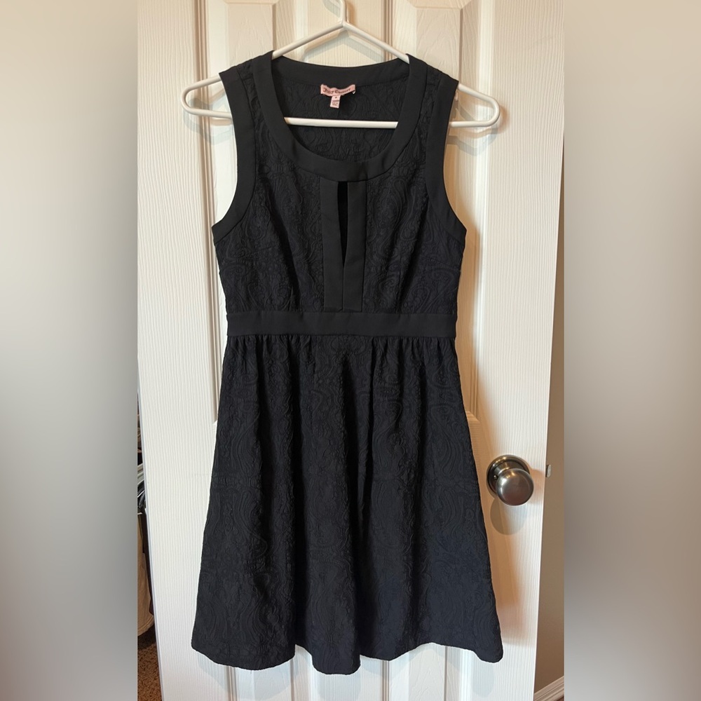 Juicy Couture Black Pleated Mini Dress